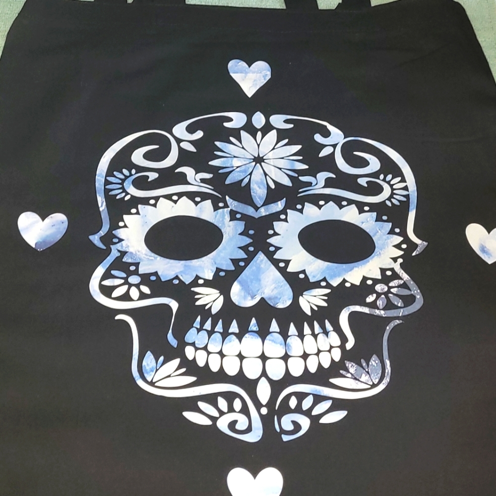 sold Sugar skull tote-more can be made upon request
